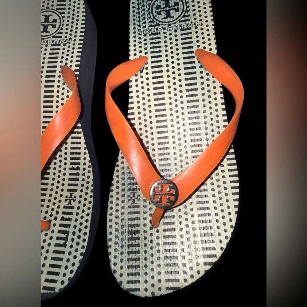 Tory Burch Heeled Thong Flip Flops Women’s Size 10
